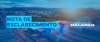 NOTA DE ESCLARECIMENTO
