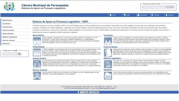 População pode acompanhar processos legislativos da Câmara Municipal pela internet