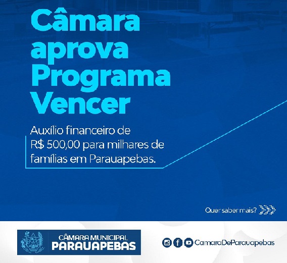 Programa Vencer: auxílio emergencial para famílias de Parauapebas é instituído pela Câmara de Vereadores