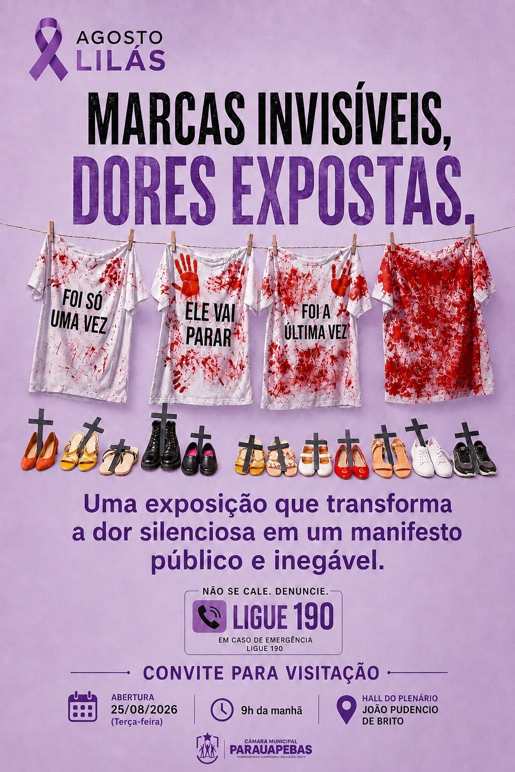 ICâmara recebe exposição em conscientização pelo fim da violência contra a mulher